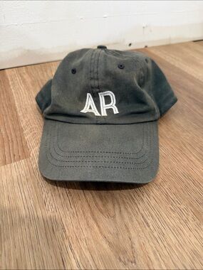 Womens Olive Green Baseball Cap with AR Embroidery
